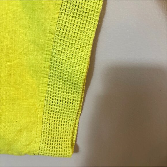 Ali Miles Womens Button Back Lime Poncho Top 2X Loose Fit 100% Cotton - Picture 4 of 8